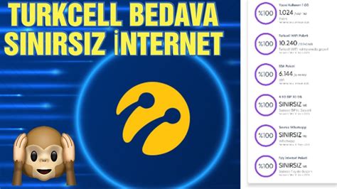 Turkcell haftalık bedava internet